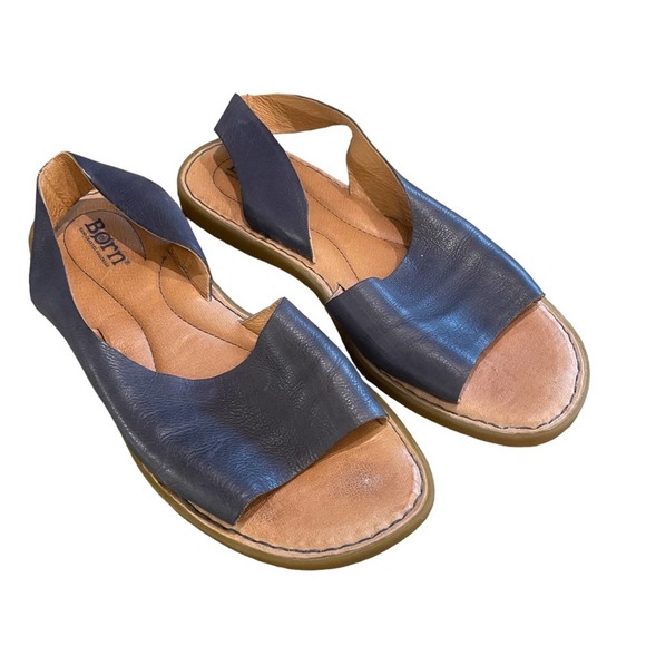 Born Shoes Born Inlet Navy Blue Womens Sandals Size 8 Poshmark
